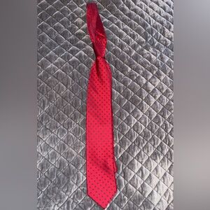 The Men’s Store at Bloomingdale’s Red Silk Tie – Classic Micro Dot Design. SALE